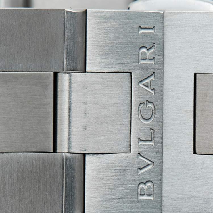 Pre Owned Bvlgari Diagono DG40SCH Silver Dial Stainless Steel Men's Wristwatch 40 mm