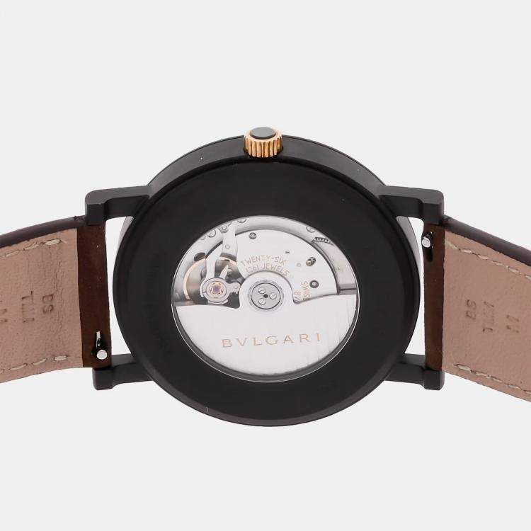 Pre Owned Pre-Owned Bvlgari Bvlgari-Bvlgari 103556 Black Automatic Blacksteel Men's Wristwatch 41 mm