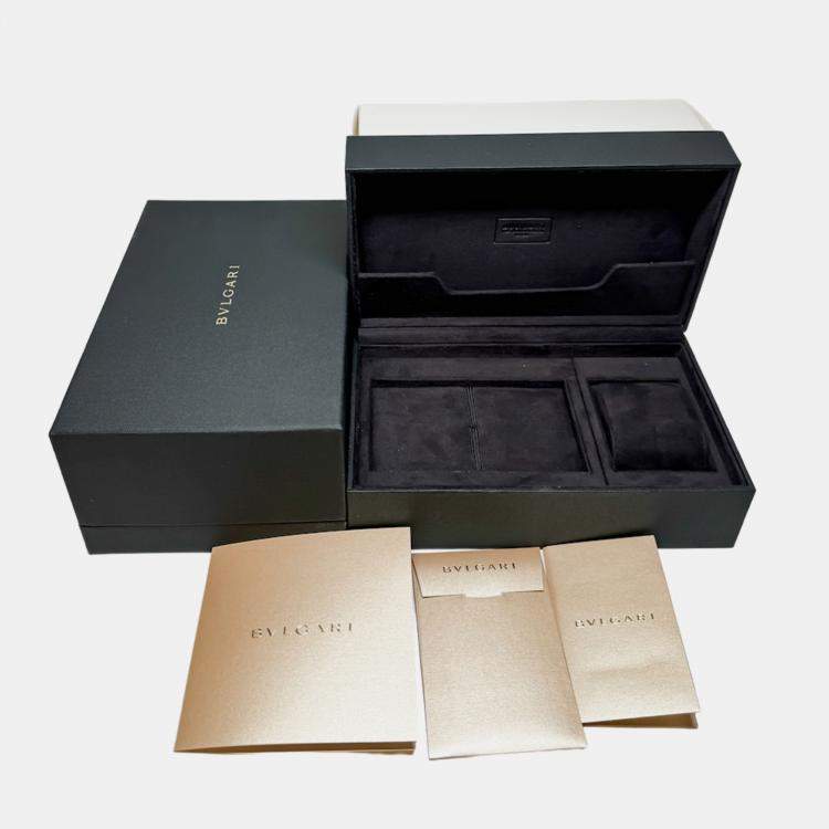 Pre Owned Bvlgari Octo Roma 103932 Automatic Chronograph Black Dial Black Steel Men's Wristwatch 42mm