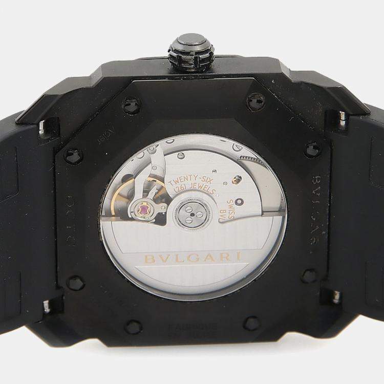 Pre Owned Bvlgari Octo BGO41S Automatic Black Stainless Steel Men's Wristwatch 41mm