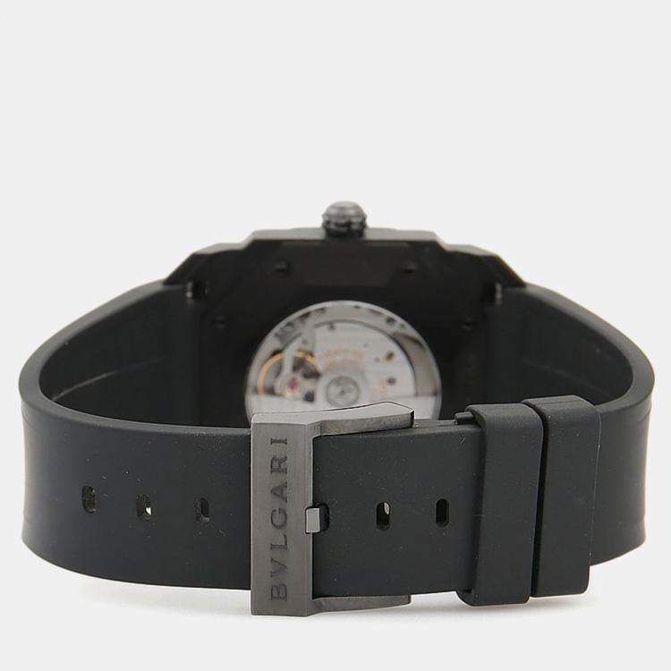 Pre Owned Bvlgari Octo BGO41S Automatic Black Stainless Steel Men's Wristwatch 41mm