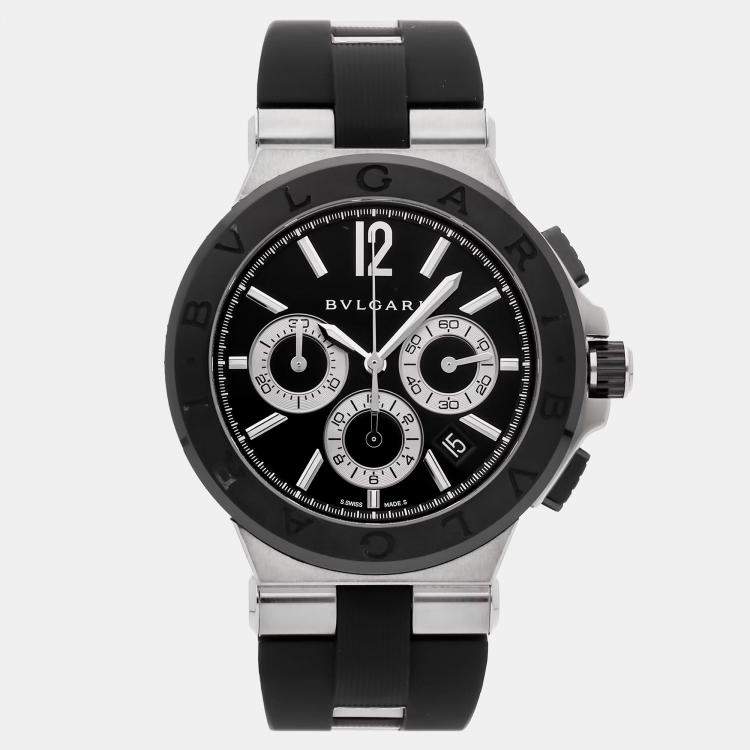 Pre Owned Pre-Owned Bvlgari Diagono Chronograph DG42SCCH BLK Automatic 42 mm