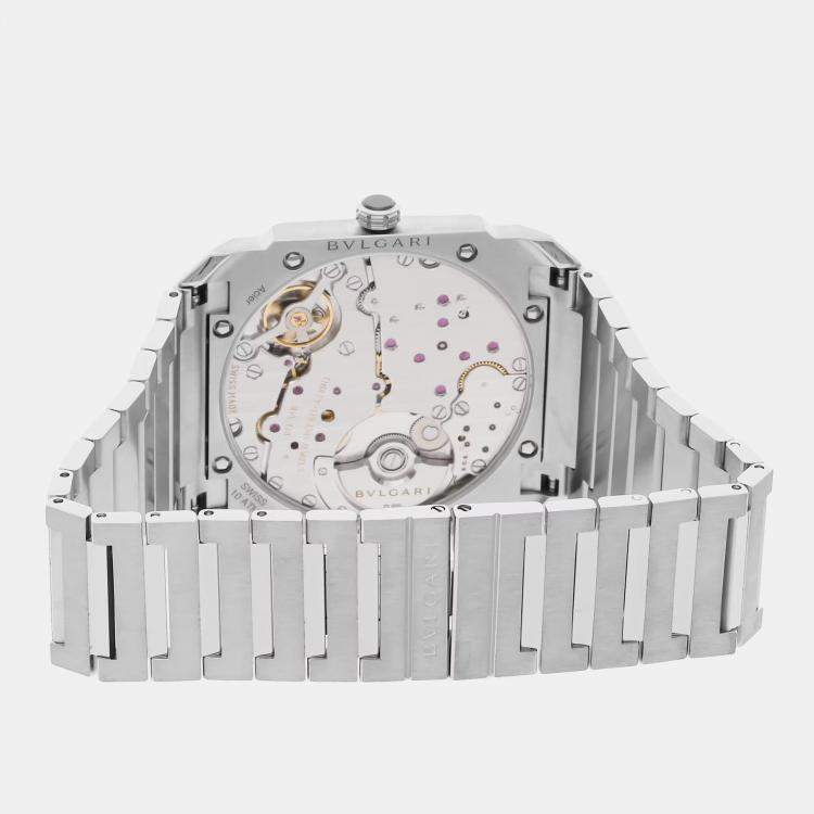 Pre Owned Pre-Owned Bvlgari Octo Finissimo 103431 Blue Automatic Stainless Steel  Men's Wristwatch 40 MM