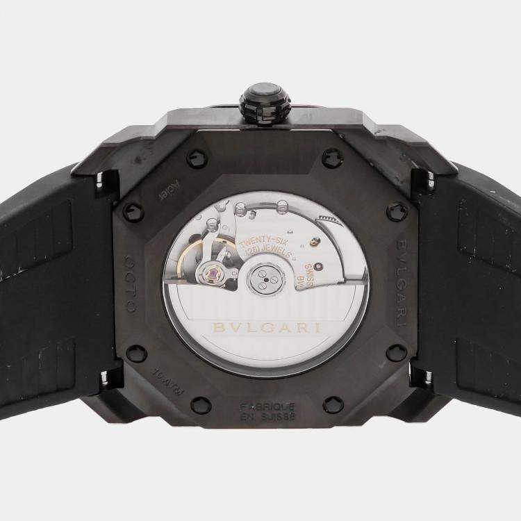 Pre Owned Pre-Owned Bulgari Octo 102738 Black Automatic Stainless Steel  Men's Wristwatch 41 MM