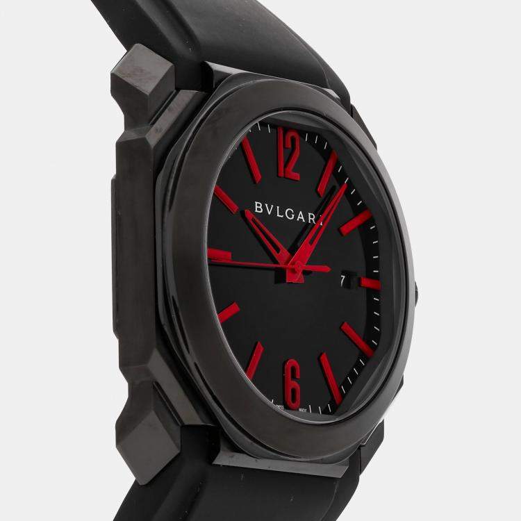 Pre Owned Pre-Owned Bulgari Octo 102738 Black Automatic Stainless Steel  Men's Wristwatch 41 MM