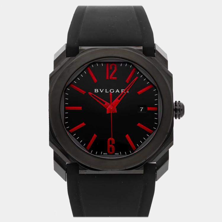 Pre Owned Pre-Owned Bulgari Octo 102738 Black Automatic Stainless Steel  Men's Wristwatch 41 MM