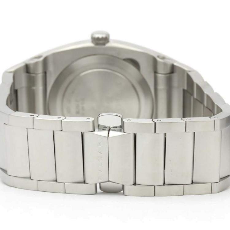 Pre Owned Bvlgari White Stainless Steel Ergon EG40S Automatic Men's Wristwatch 40 MM