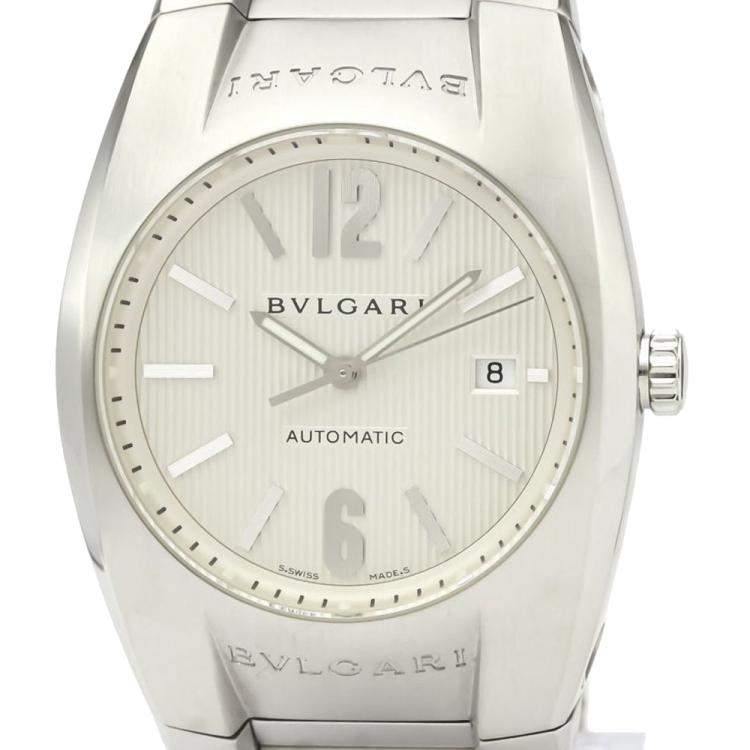 Bvlgari White Stainless Steel Ergon EG40S Automatic Men's