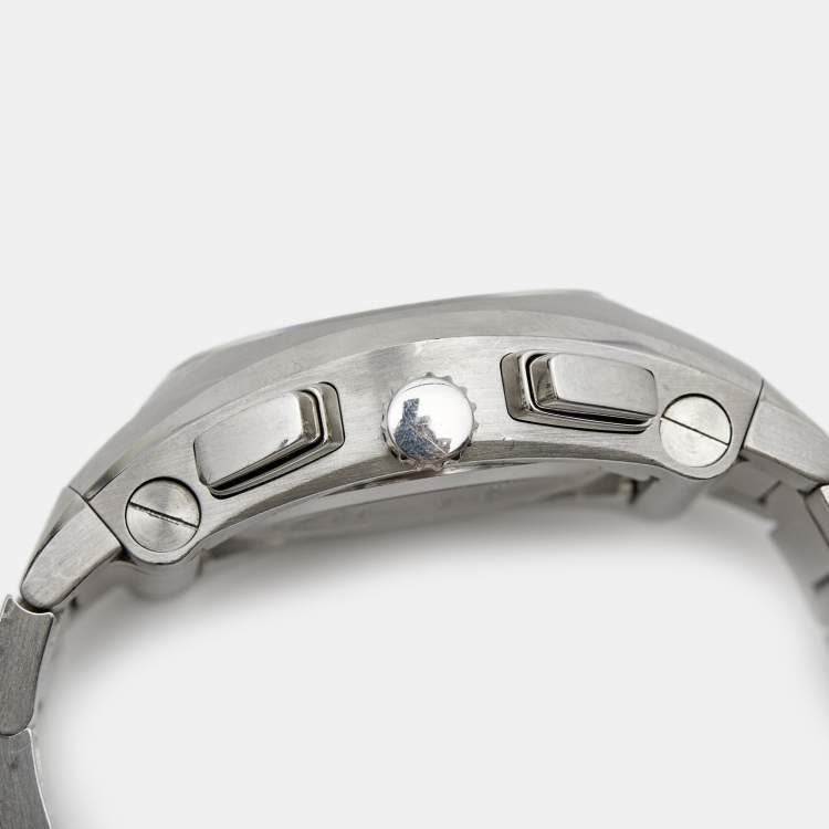 Pre Owned Bvlgari Silver Stainless Steel Ergon EG 35 S CH Men's Wristwatch 35 mm