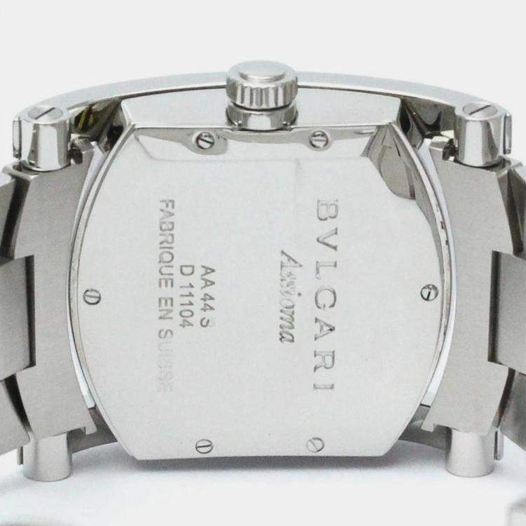 Pre Owned Bvlgari Grey Stainless Steel Assioma AA44S Automatic Men's Wristwatch 44 mm