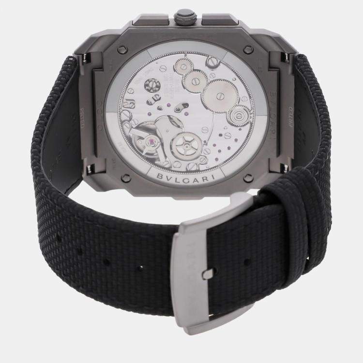 Pre Owned Bvlgari Octo Finissimo 103371 Automatic Black Titanium Men’s Wristwatch 42mm