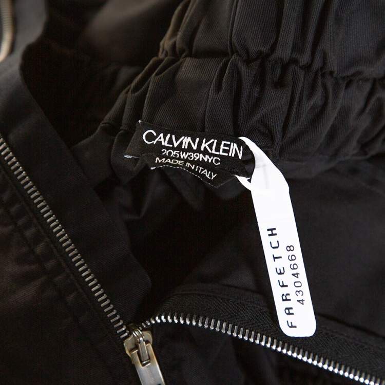 Pre Owned Calvin Klein 205W39NYC Black Firefighter Trousers S
