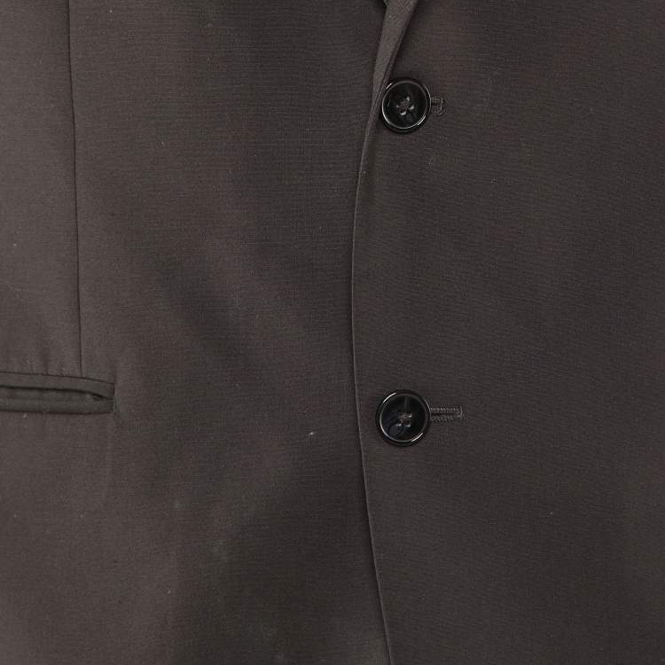 Pre Owned Calvin Klein Brown Wool Regular Fit Blazer L