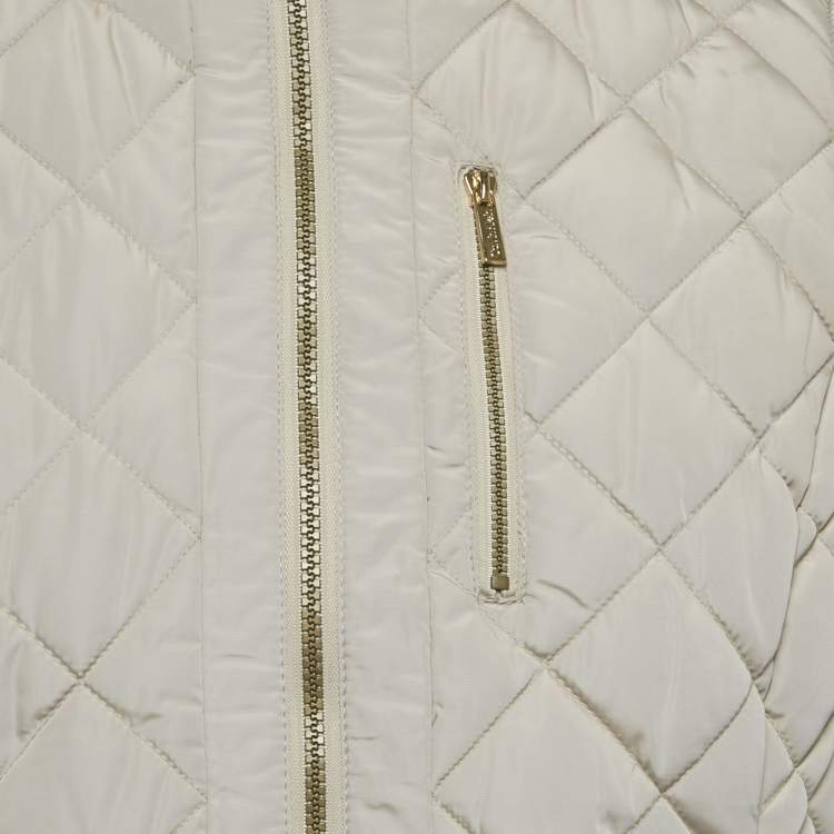 مملوكة مسبقًا Calvin Klein Beige Nylon Quilted Vest L