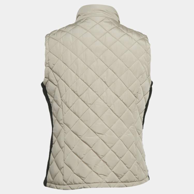 مملوكة مسبقًا Calvin Klein Beige Nylon Quilted Vest L