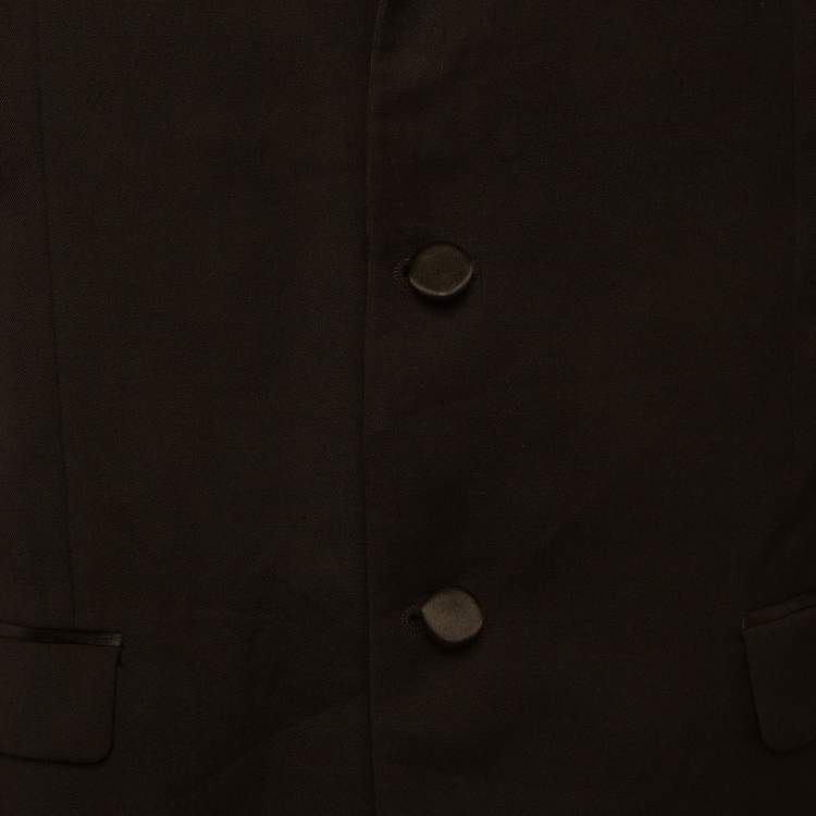 Pre Owned Calvin Klein Black Wool Slim Fit Blazer L