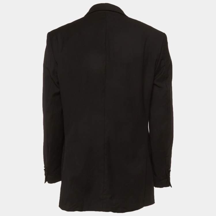 Pre Owned Calvin Klein Black Wool Slim Fit Blazer L