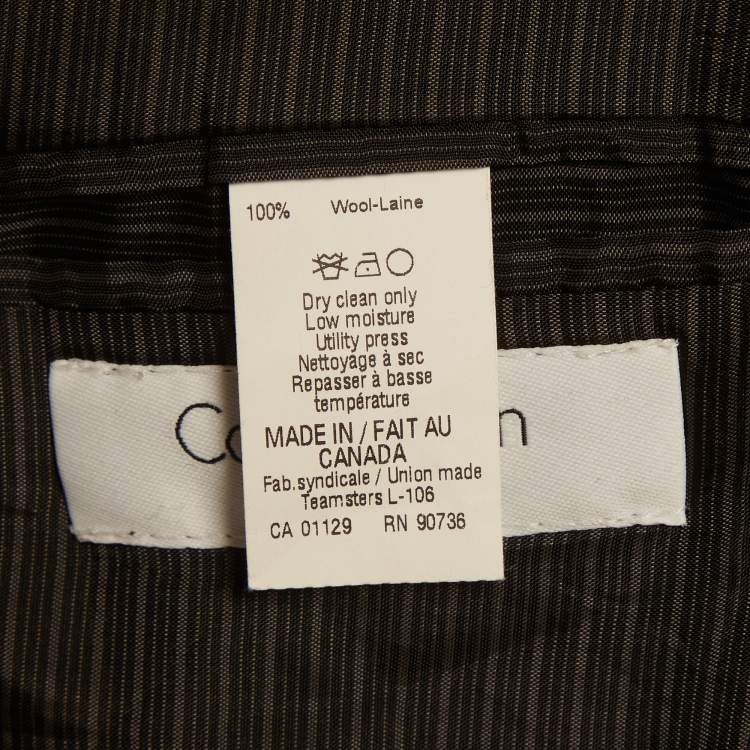 Pre Owned Calvin Klein Black Wool Slim Fit Blazer L