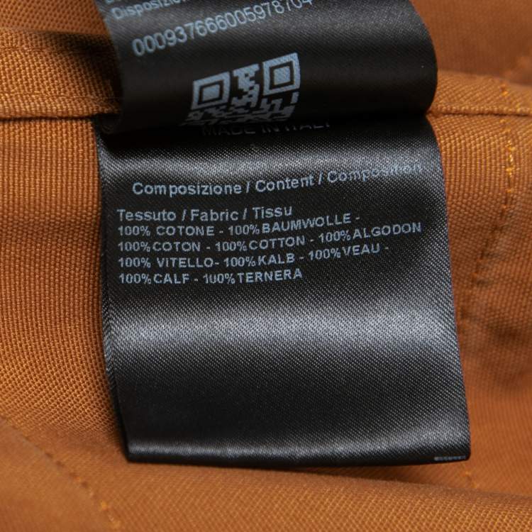 Pre Owned Calvin Klein Brown Distressed Cotton Fireman Reflective Jacket M