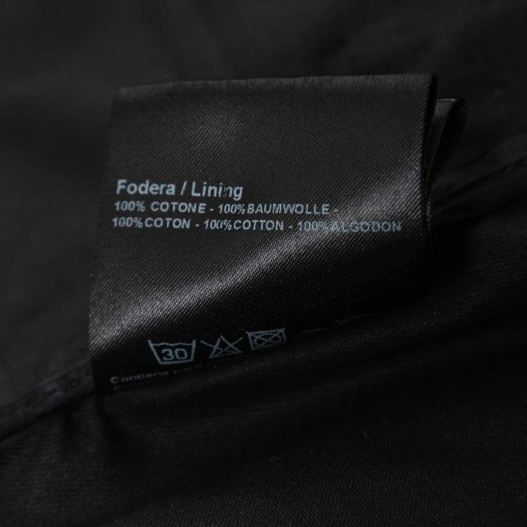 Pre Owned Calvin Klein Black Cotton Reflective Fireman Jacket M