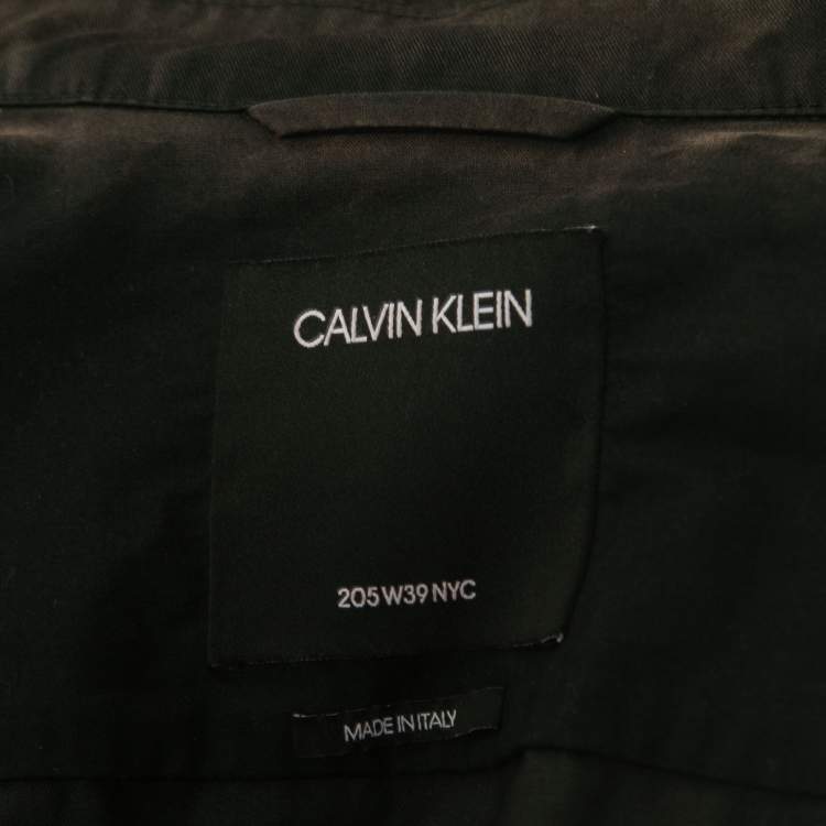 Pre Owned Calvin Klein Black Cotton Reflective Fireman Jacket M