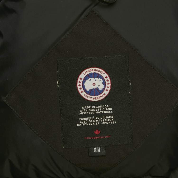 Pre Owned Canada Goose Black Synthetic Chilliwack Down  Jacket M