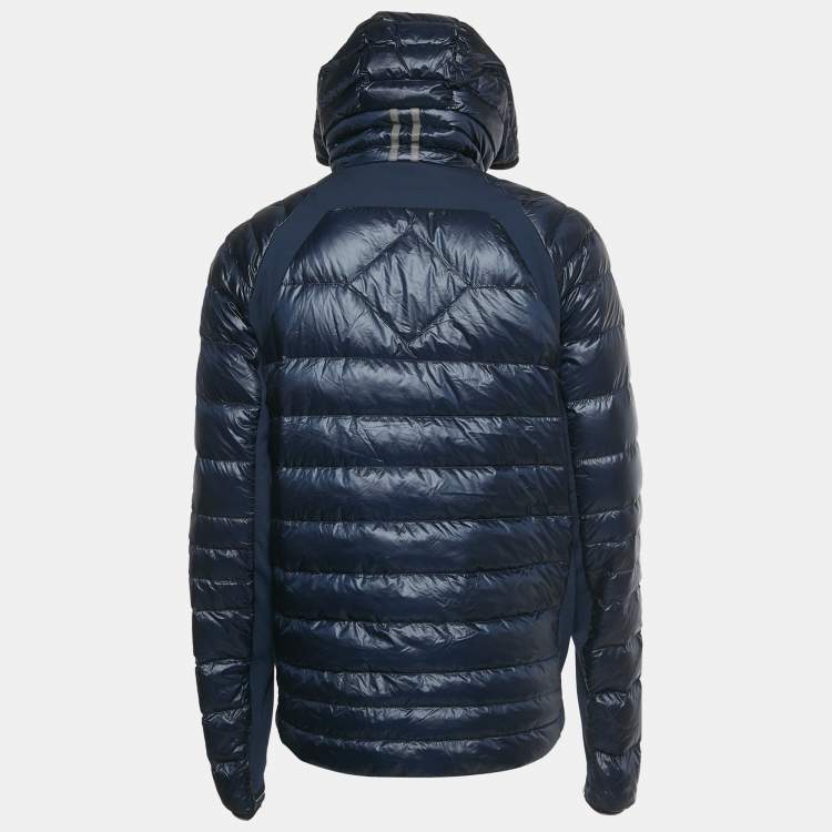 Pre Owned Canada Goose Navy Blue Nylon Down Puffer Jacket L