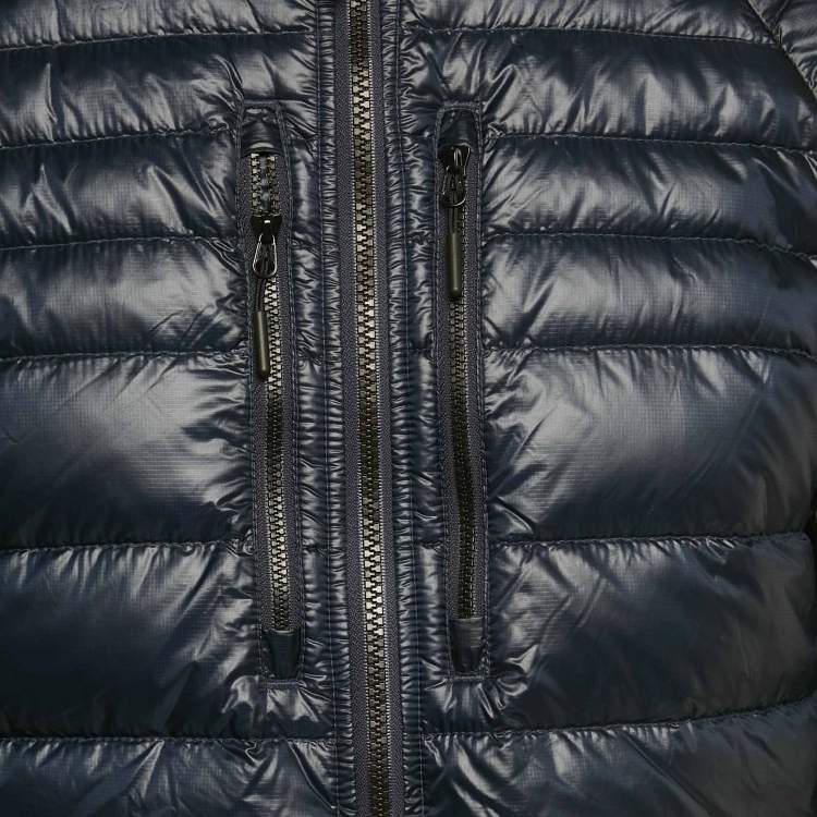 Pre Owned Canada Goose Navy Blue Nylon Down Puffer Jacket L
