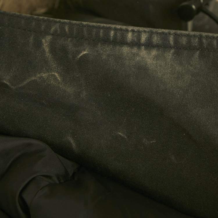 Pre Owned Canada Goose Black Synthetic Detachable Fur Hooded Zip-Up Jacket XL