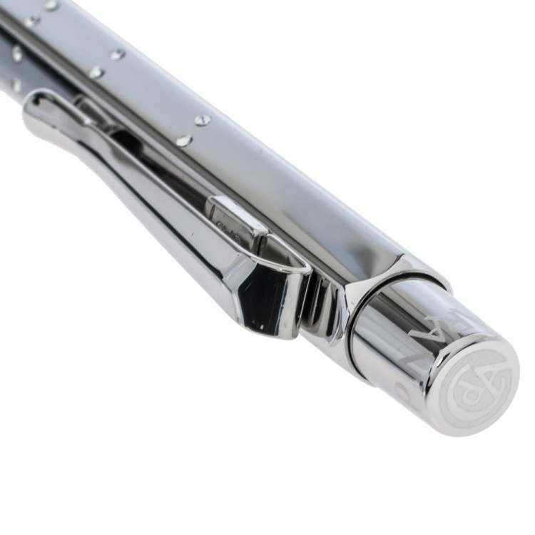 Pre Owned Caran d'Ache Crystal Silver Tone Ballpoint Pen