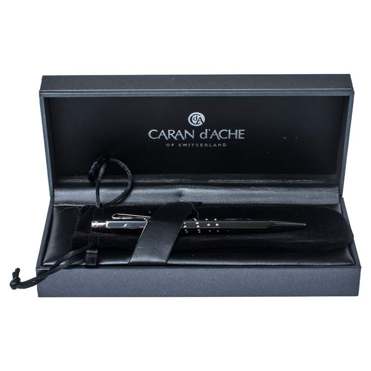 Pre Owned Caran d'Ache Crystal Silver Tone Ballpoint Pen
