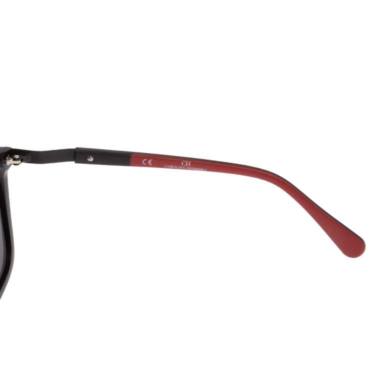 Pre Owned Carolina Herrera Black and Red SHE843 Aviator Sunglasses 