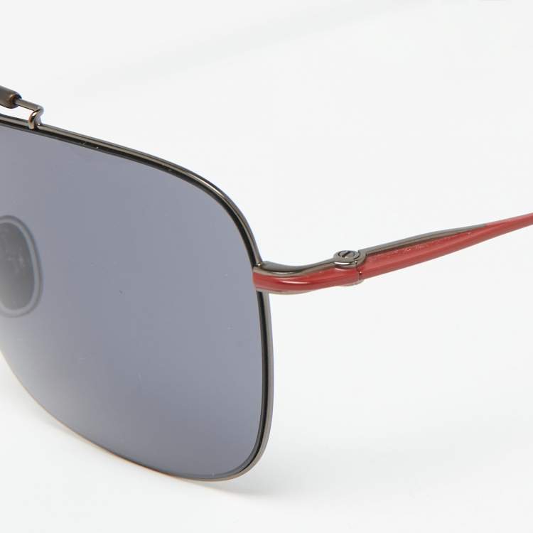 Pre Owned Carolina Herrera Brown Havana SHE159 Aviator Sunglasses