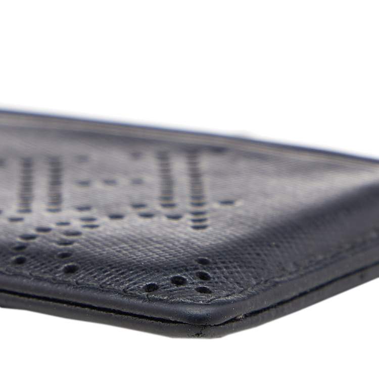 Pre Owned Carolina Herrera Black/Red Leather Sport Card Holder