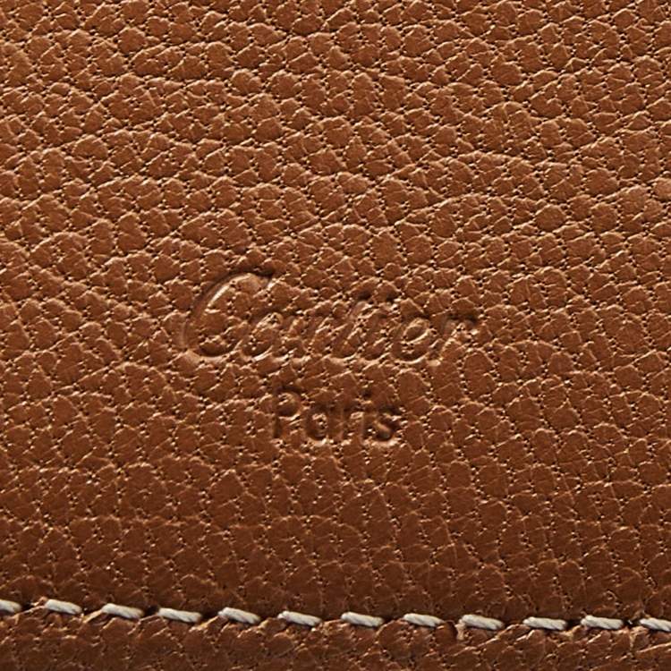 Pre Owned Cartier Black Leather Passport Holder