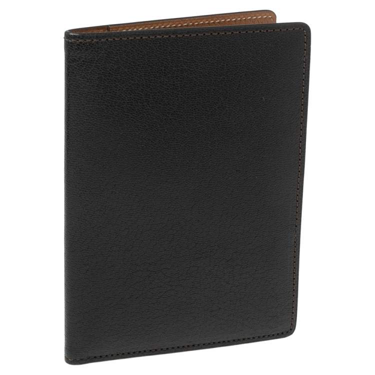 Pre Owned Cartier Black Leather Passport Holder
