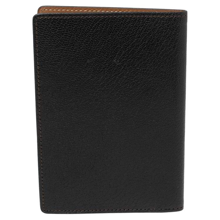 Pre Owned Cartier Black Leather Passport Holder