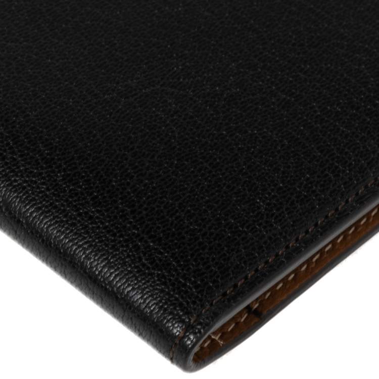 Pre Owned Cartier Black Leather Passport Holder