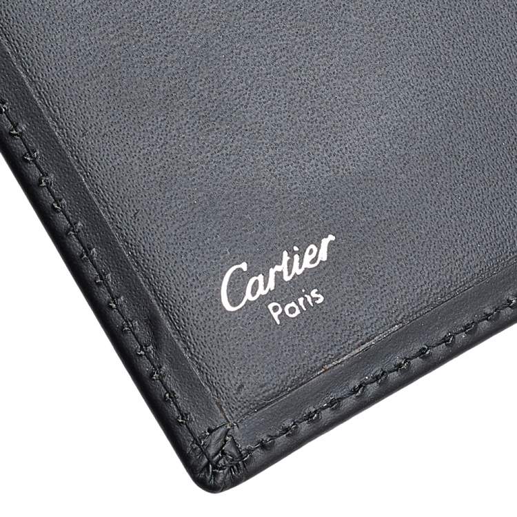 Pre Owned Cartier Black Leather Notebook Cover