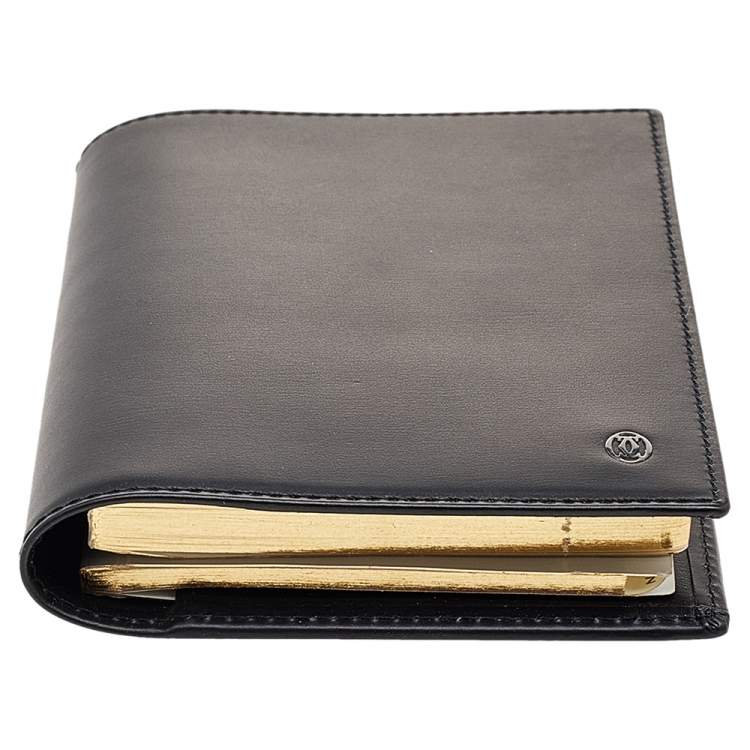 Pre Owned Cartier Black Leather Notebook Cover