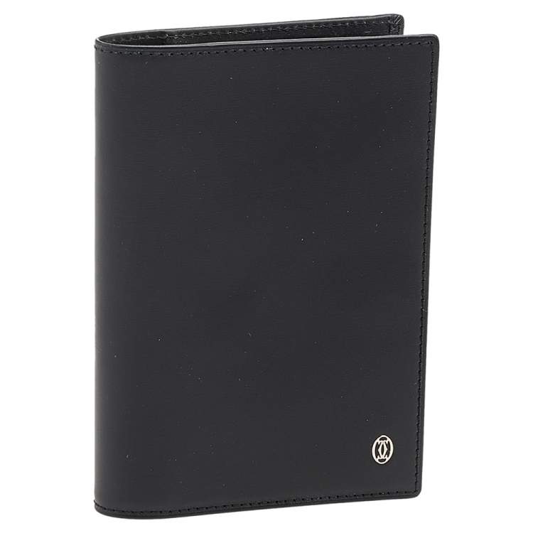 Pre Owned Cartier Black Leather Notebook Cover