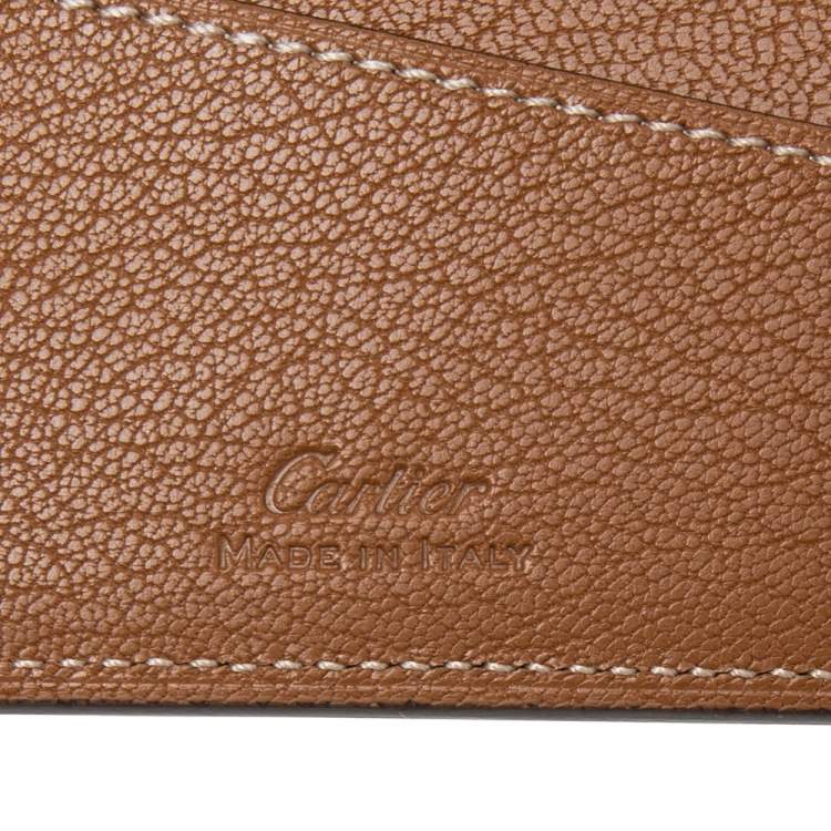 Pre Owned Cartier Black Leather Passport Holder