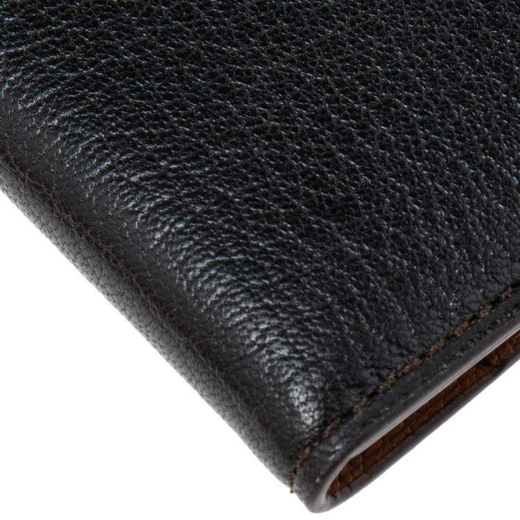 Pre Owned Cartier Black Leather Passport Holder