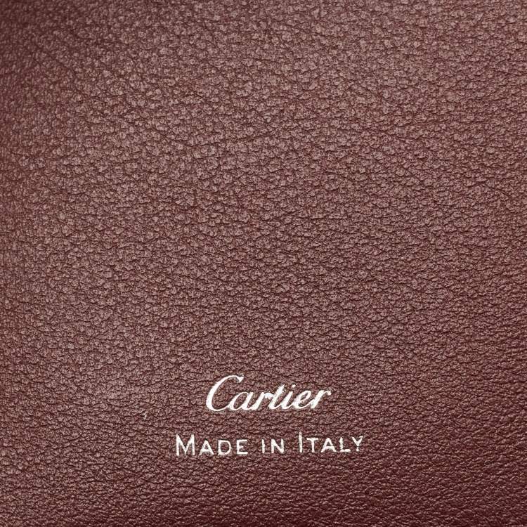 Pre Owned Cartier Black Leather Must de Cartier Card Holder