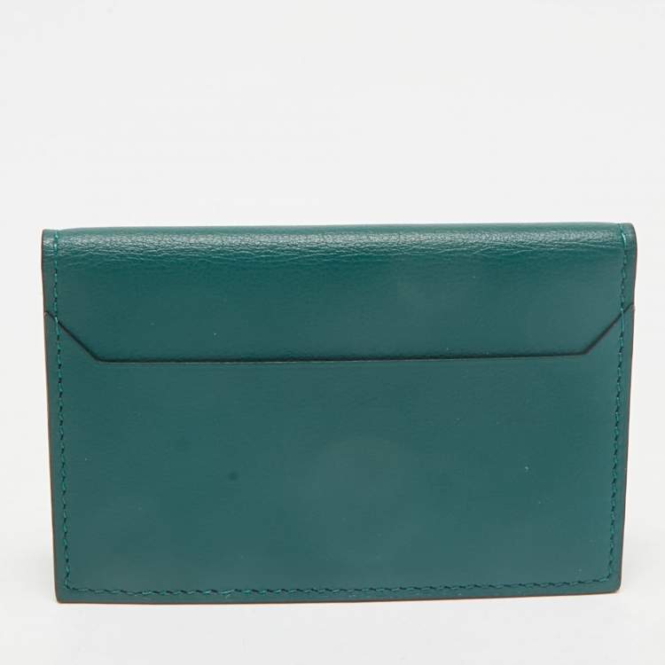 Pre Owned Cartier Green Leather Le Must De Cartier Card Holder