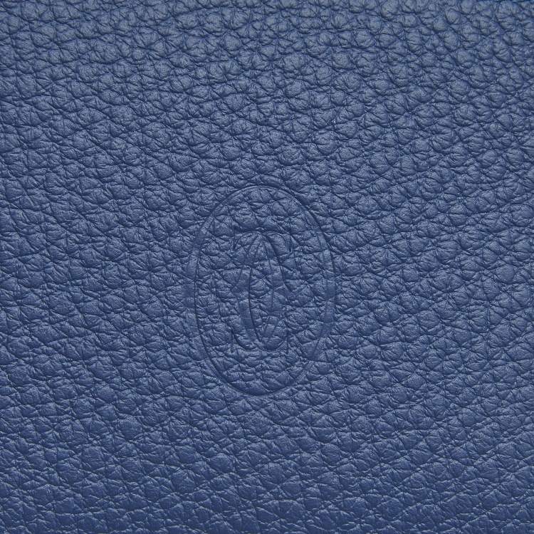 Pre Owned Cartier Blue Leather Must de Cartier 6cc Compact Wallet