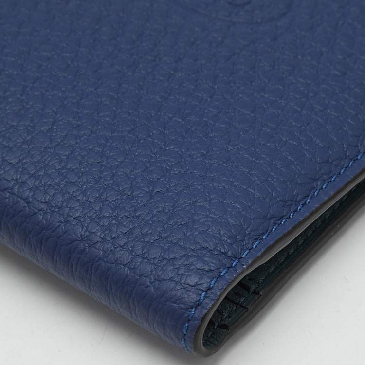 Pre Owned Cartier Blue Leather Must de Cartier 6cc Compact Wallet