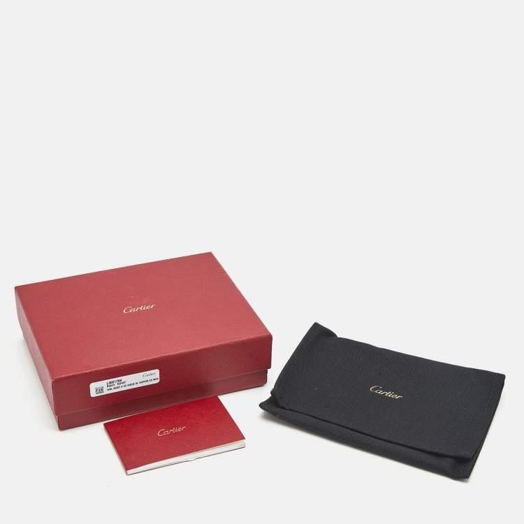 Pre Owned Cartier Blue Leather Must de Cartier 6cc Compact Wallet