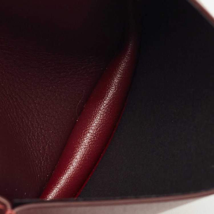Pre Owned Cartier Burgundy Leather Must de Cartier Business Card Holder