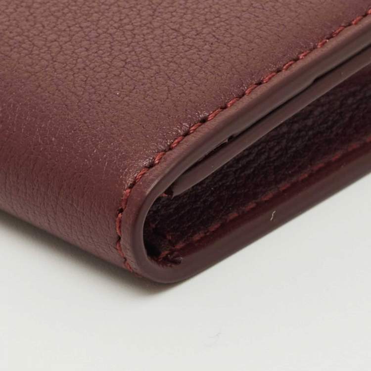Pre Owned Cartier Burgundy Leather Must de Cartier Business Card Holder